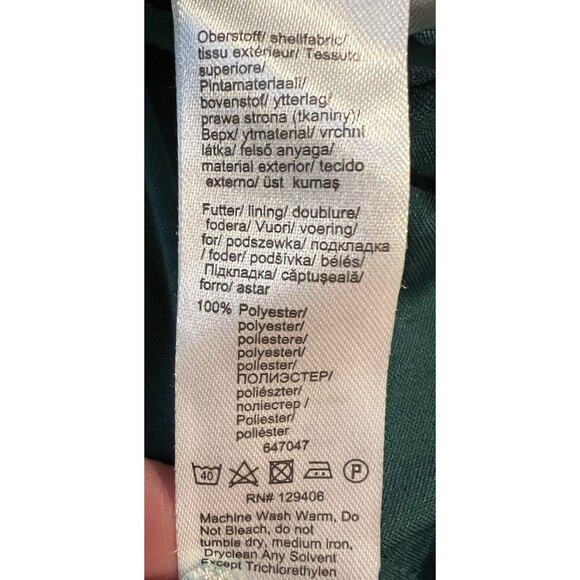 Venus Emerald Green Flare Sleeve Sheath Dress V Neck Sexy Size 12 - Picture 7 of 7